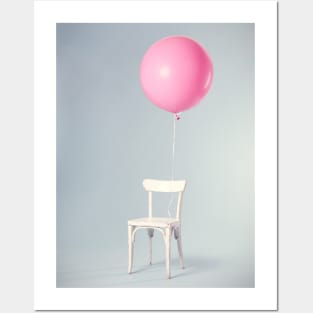 Chair Pink Balloon Posters and Art